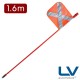 LV LED Mining Whip with top mounted Red LED - 1.6m